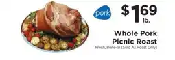 ShopRite WHOLE PORK PICNIC ROAST offer