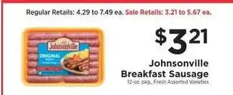 ShopRite Johnsonville Breakfast Sausage offer