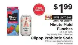 ShopRite Minute Maid Punches or Olipop Probiotic Soda offer