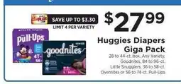 ShopRite Huggies Diapers Giga Pack offer