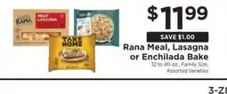 ShopRite Rana Meal, Lasagna or Enchilada Bake offer