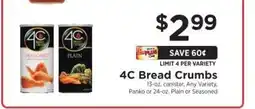 ShopRite 4C Bread Crumbs offer