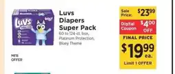ShopRite Luvs Diapers Super Pack offer