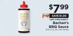 ShopRite Bachan's BBQ Sauce offer