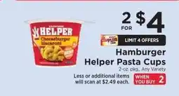 ShopRite Hamburger Helper Pasta Cups offer