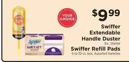 ShopRite Swiffer Extendable Handle Duster / Swiffer Refill Pads offer