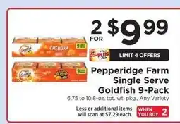 ShopRite Pepperidge Farm Single Serve Goldfish 9-Pack offer