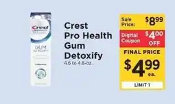 ShopRite Crest Pro Health Gum Detoxify offer