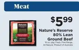 ShopRite Nature's Reserve 80% Lean Ground Beef offer