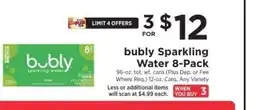 ShopRite bubly Sparkling Water 8-Pack offer