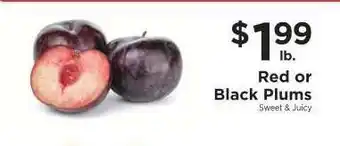 ShopRite Red Or Black Plums offer