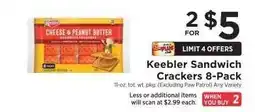 ShopRite Keebler Sandwich Crackers 8-Pack offer