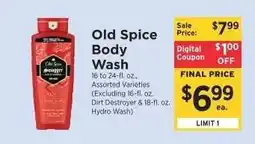 ShopRite Old Spice Body Wash offer