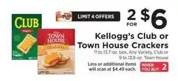 ShopRite Kellogg's Club or Town House Crackers offer