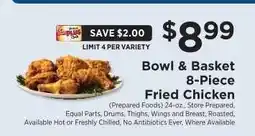ShopRite Bowl & Basket 8-Piece Fried Chicken offer