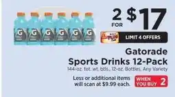 ShopRite Gatorade Sports Drinks 12-Pack offer