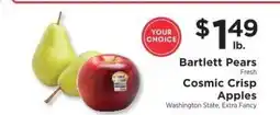 ShopRite Bartlett Pears or Cosmic Crisp Apples offer