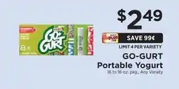 ShopRite GO-GURT Portable Yogurt offer