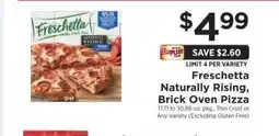 ShopRite Freschetta Naturally Rising, Brick Oven Pizza offer