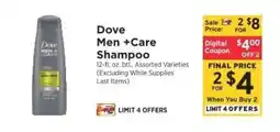 ShopRite Dove Men +Care Shampoo offer