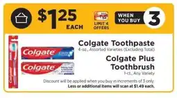ShopRite Colgate Toothpaste & Colgate Plus Toothbrush offer