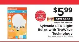 ShopRite Sylvania LED Light Bulbs With TruWave Technology offer