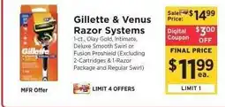 ShopRite Gillette & Venus Razor Systems offer