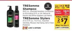 ShopRite TRESemmé Shampoo offer