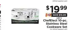 ShopRite ChefElect 10-pc. Stainless Steel Cookware Set offer