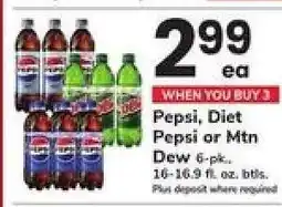 Safeway Pepsi, Diet Pepsi, Or Mtn Dew offer