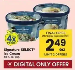 Safeway Signature Select Ice Cream offer