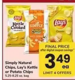 Safeway Simply Natural Chips, Lay's Kettle or Potato Chips offer