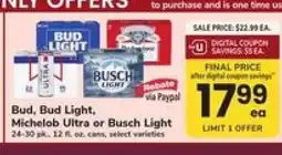 Safeway Bud, Bud Light, Michelob Ultra or Busch Light offer
