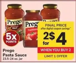 Safeway Prego Pasta Sauce offer