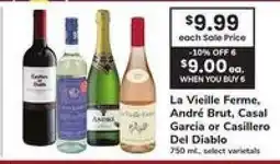 Safeway La Vieille Ferme, André Brut, Casal García or Casillero Del Diablo offer