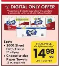 Safeway SCOTT offer