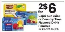 Safeway Capri Sun Juice or Country Time Flavored Drink Pouches offer