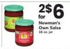 Safeway Newman's Own Salsa offer
