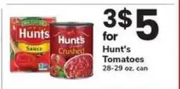 Safeway Hunt's Tomatoes offer