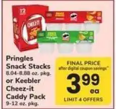 Safeway Pringles Snack Stacks or Keebler Cheez-it Caddy Pack offer