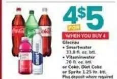 Safeway Glacéau Smartwater, Vitaminwater, Coke, Diet Coke, Sprite offer