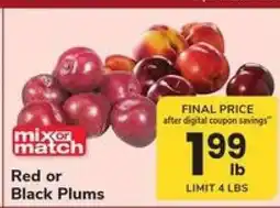 Safeway Red Or Black Plums offer
