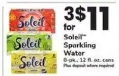 Safeway Soleil Sparkling Water offer