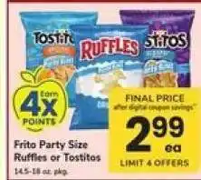 Safeway Frito Party Size Ruffles or Tostitos offer