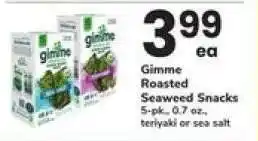 Safeway Gimme Roasted Seaweed Snacks offer