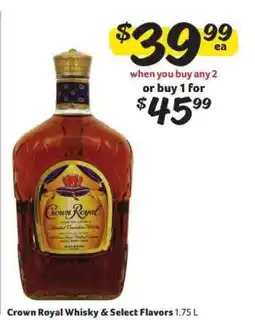 Winn Dixie Crown Royal Whisky & Select Flavors offer