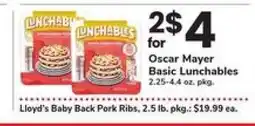 Safeway Oscar Mayer Basic Lunchables offer