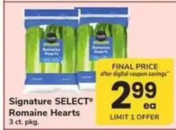 Safeway Signature Select Romaine Hearts offer