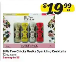 Winn Dixie 8 Pk Two Chicks Vodka Sparkling Cocktails offer