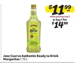 Winn Dixie Jose Cuervo Authentic Ready to Drink Margaritas offer